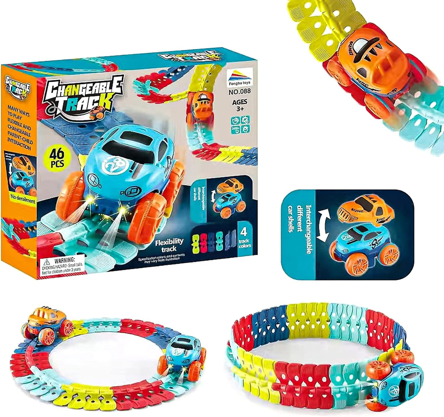 CHANGEABLE CAR TRACK (138 pieces)