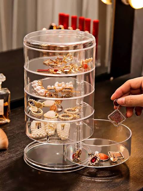 ACRYLIC ROTATING JEWELLERY ORGANIZER