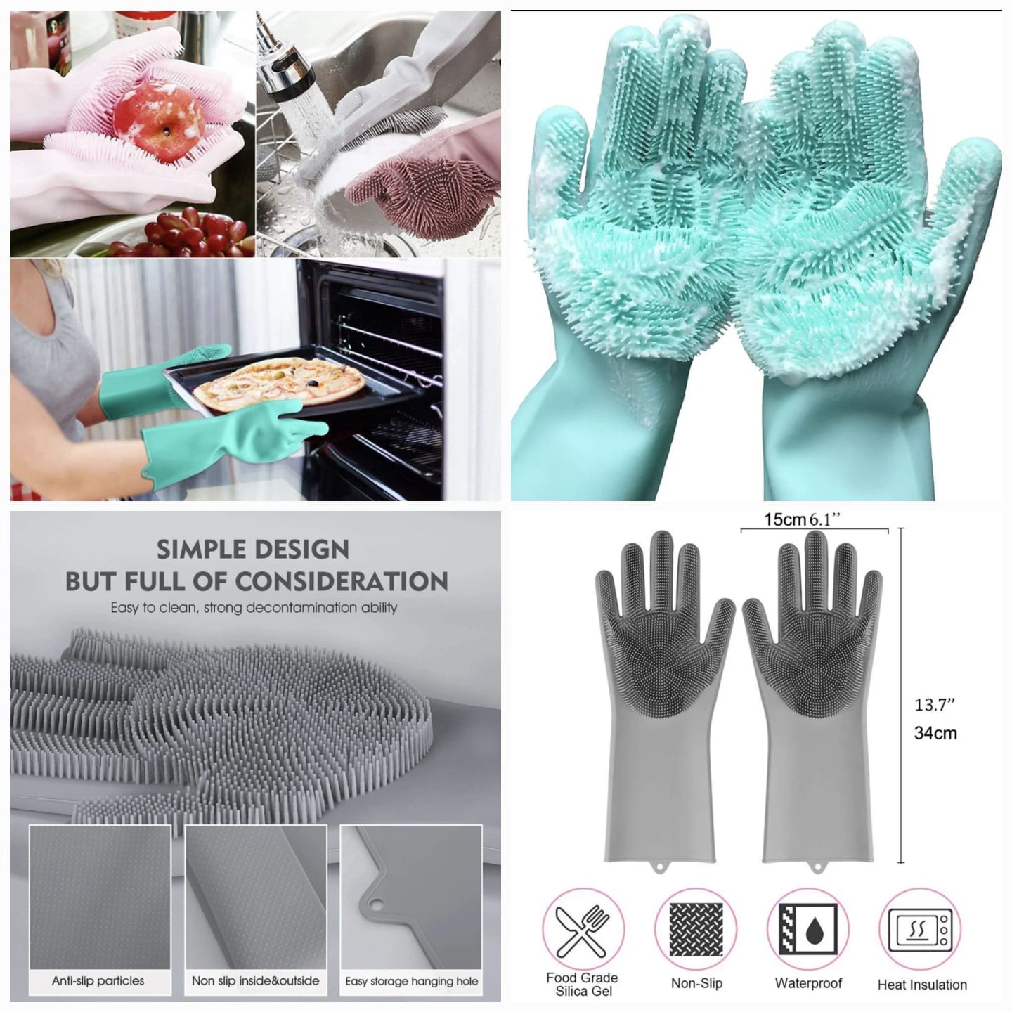 SILICONE DISHWASHING GLOVES