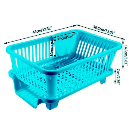 DURABLE PLASTIC KITCHEN RACK(3-in-1)