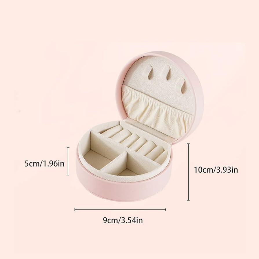 STYLISH LEATHER JEWELLERY ROUND BOX