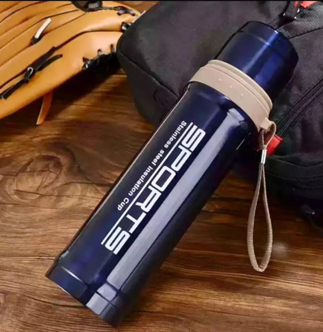 SPORTS WATER BOTTLE (Stainless Steel With Cups)