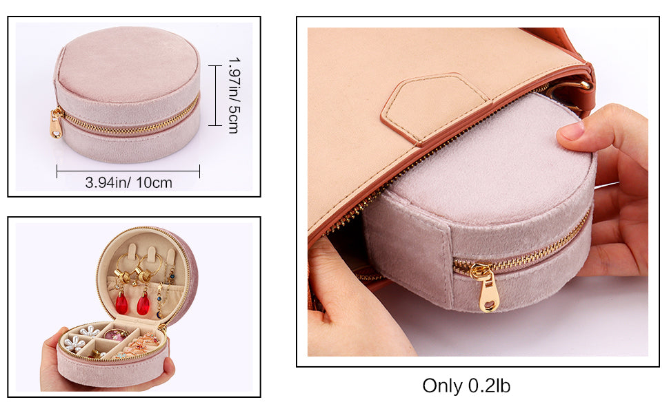 STYLISH LEATHER JEWELLERY ROUND BOX