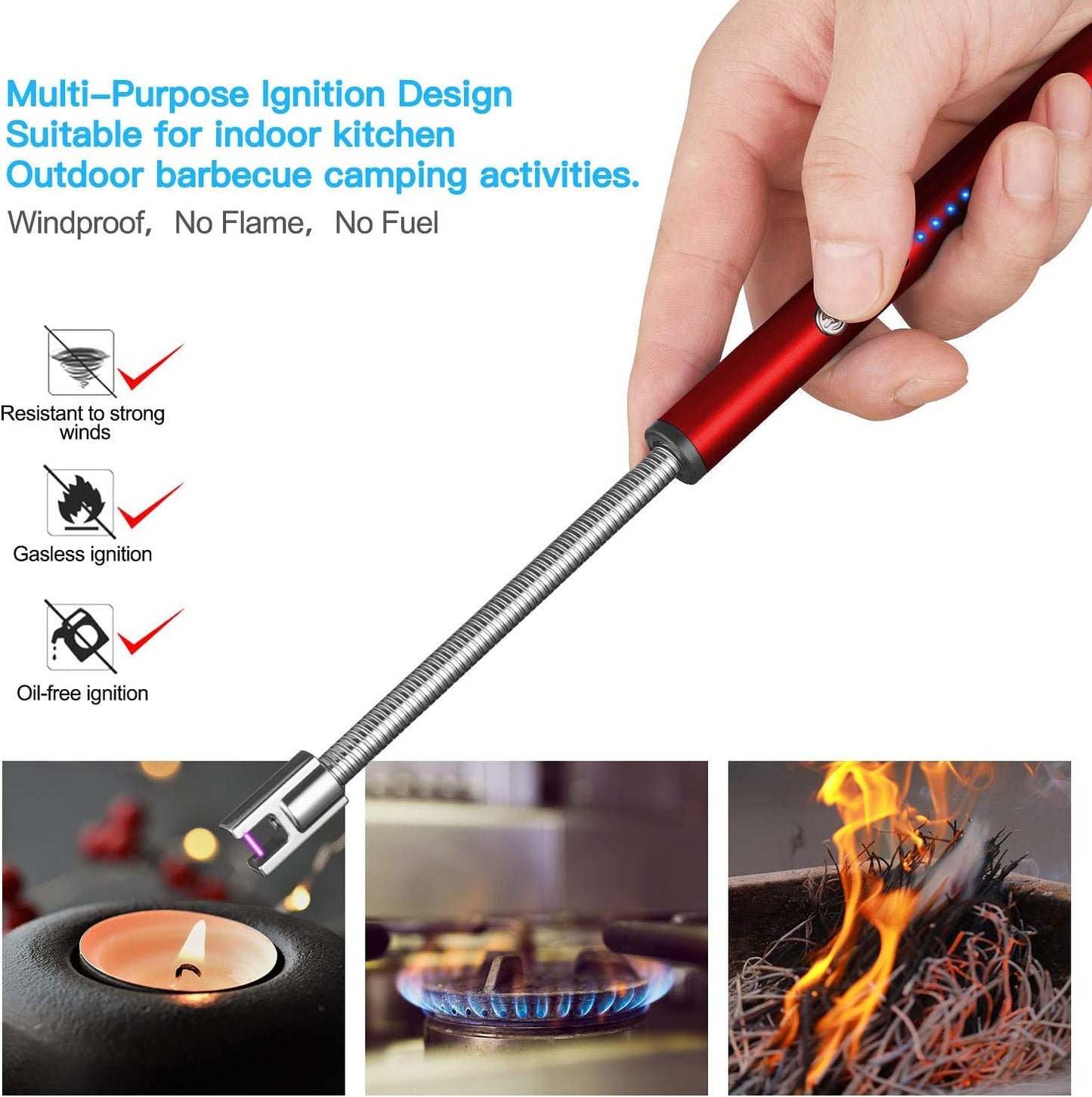 FLEXIBLE ELECTRIC ARC LIGHTER (USB RECHARGEABLE )