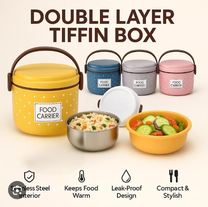 TIFFIN BOX DOUBLE LAYER