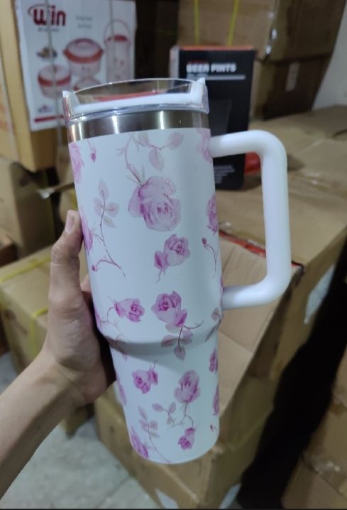 STAINLESS STEEL TUMBLER WITH STEEL STRAW