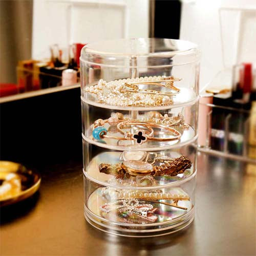 ACRYLIC ROTATING JEWELLERY ORGANIZER