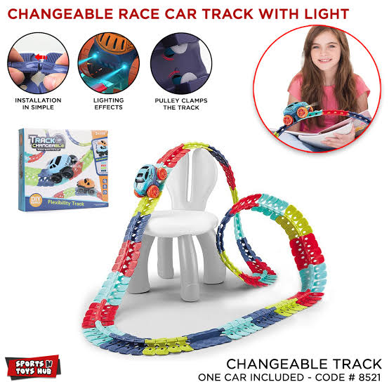 CHANGEABLE CAR TRACK (138 pieces)