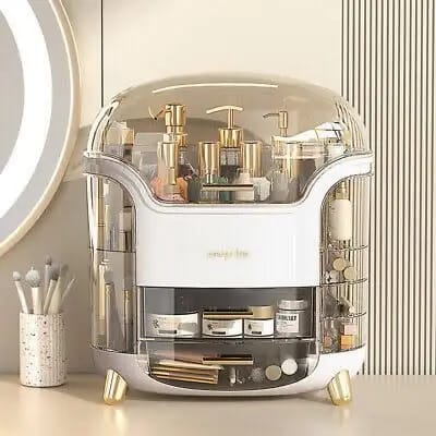 SLEEK AND LUXURY DESKTOP COSMETIC ORGANIZER