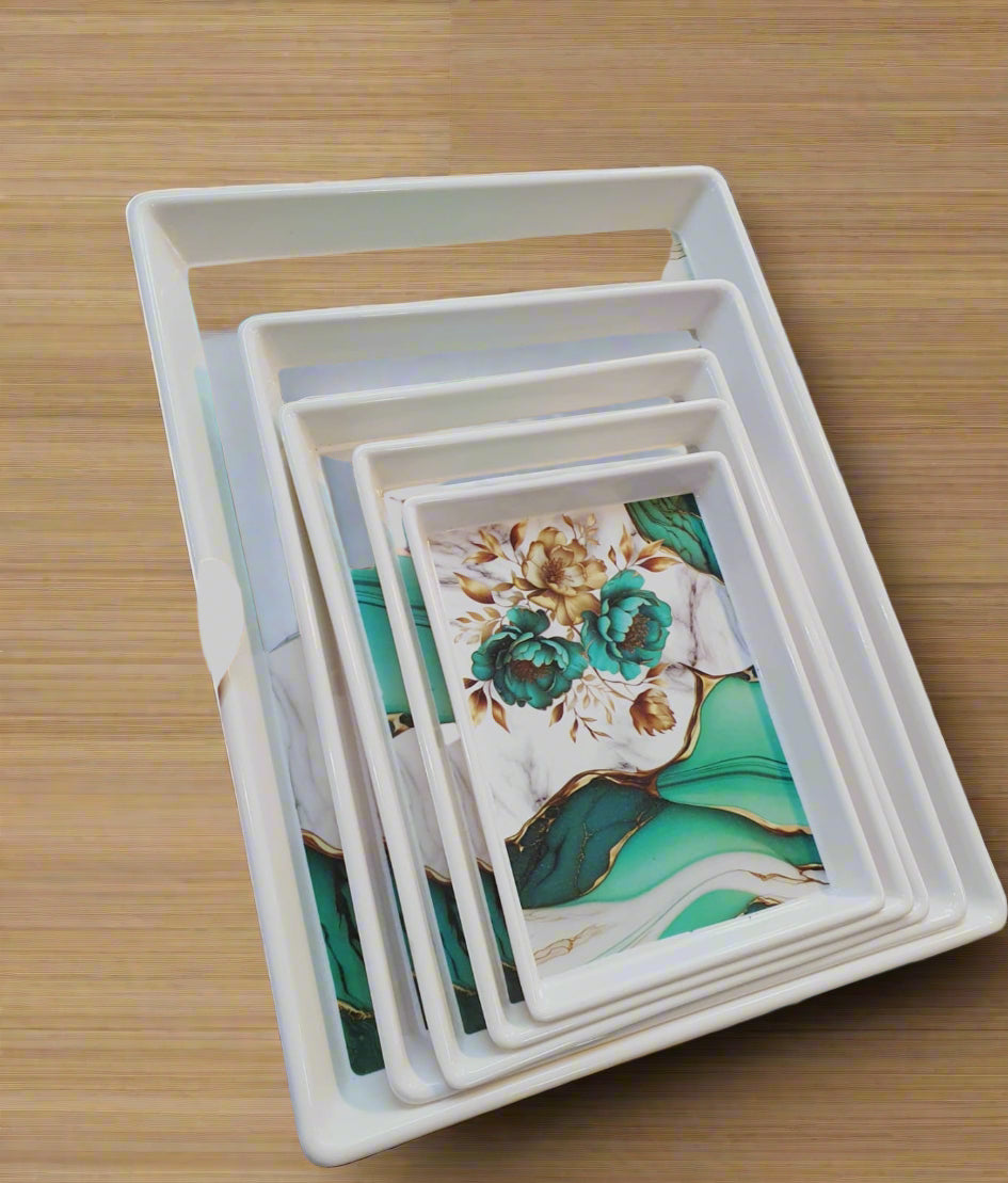 MELAMINE FANCY TRAY SET (5Pcs)