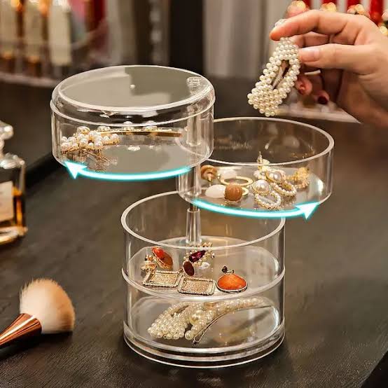 ACRYLIC ROTATING JEWELLERY ORGANIZER