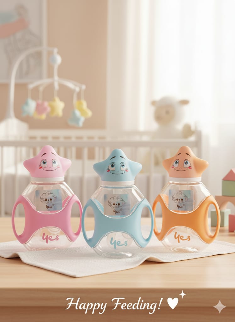 YES BABY PLASTIC FEEDING BOTTLES 160ml