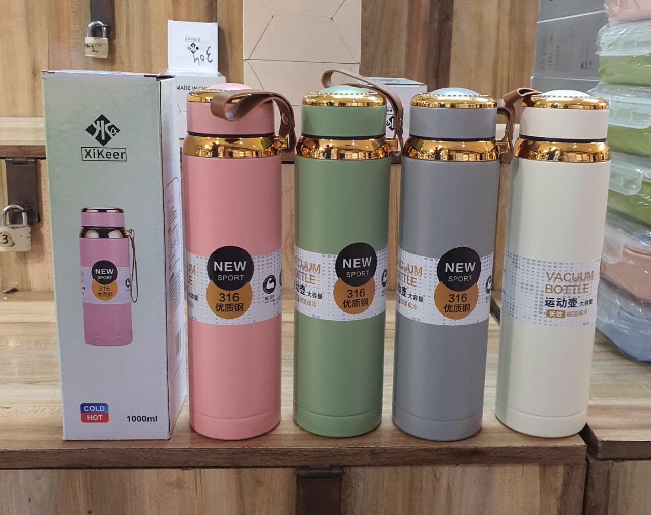 STAINLESS STEEL SPORTS WATER BOTTLE(1000ml)