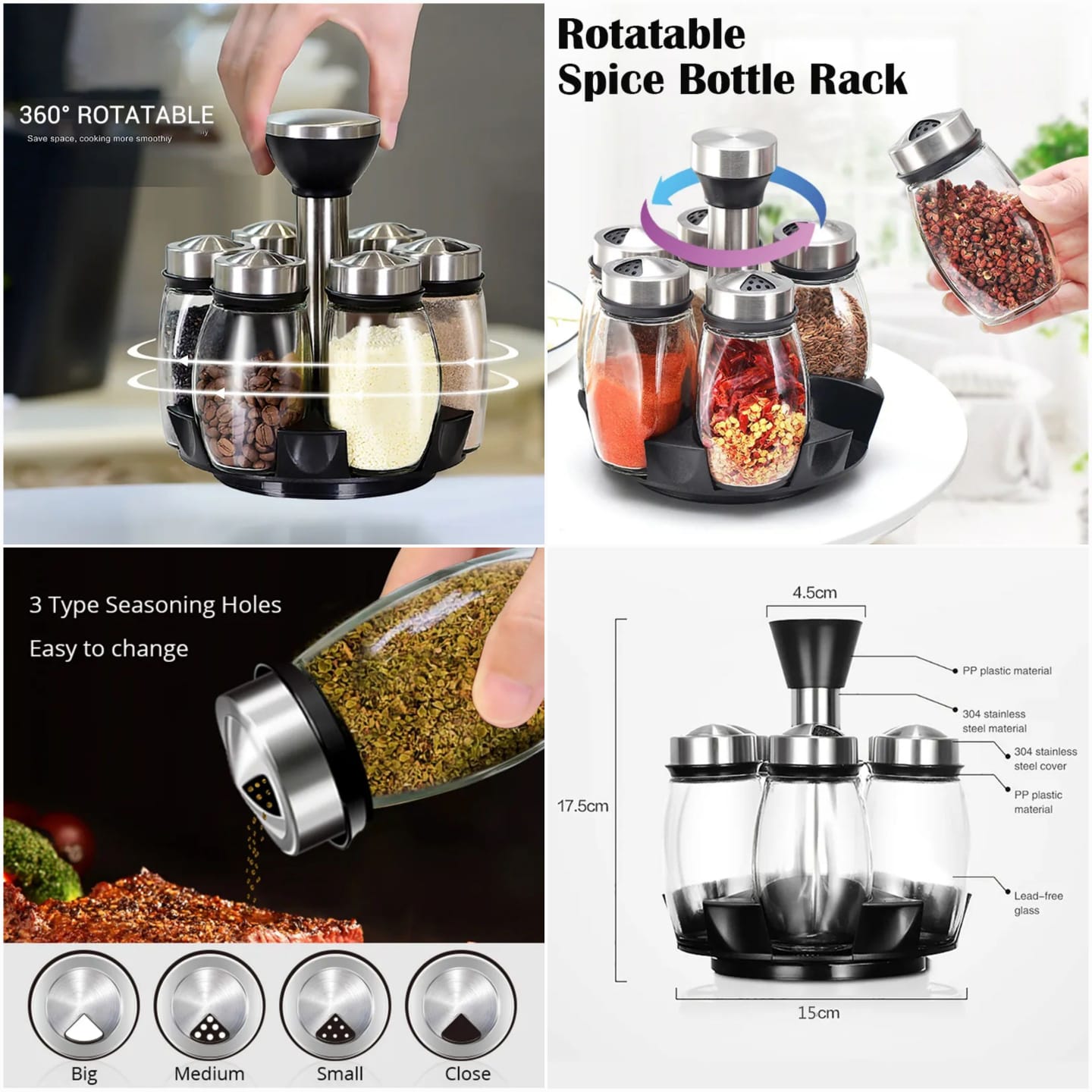 ROTATING SPICE RACK (6 Pcs)