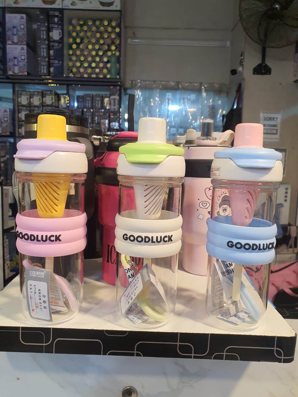 GLASS BOTTLE GOOD LUCK