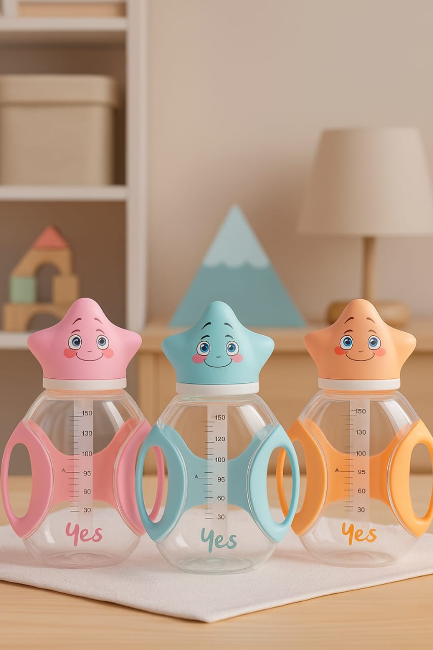 YES BABY PLASTIC FEEDING BOTTLES 160ml