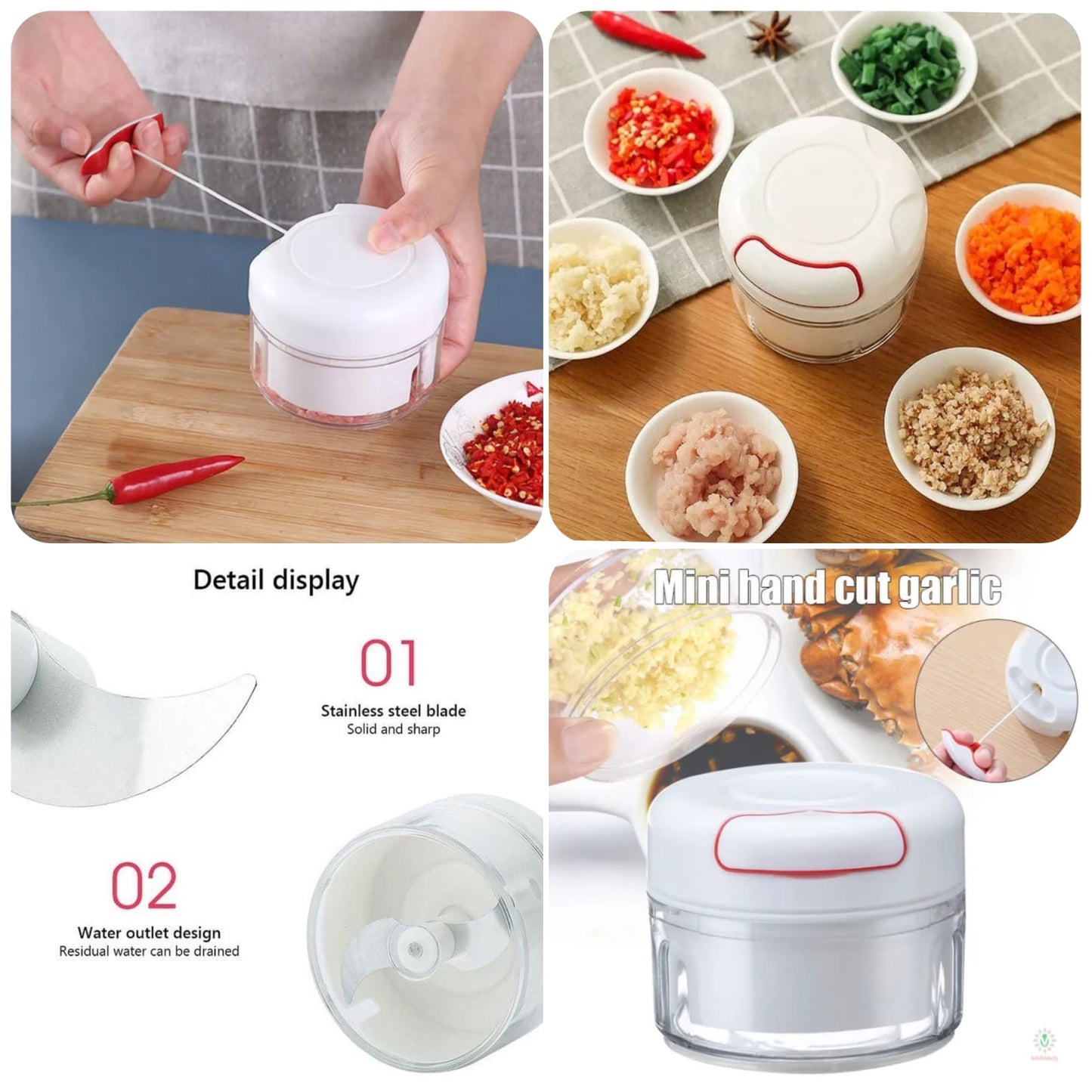 MINI HAND PULL FOOD CHOPPER