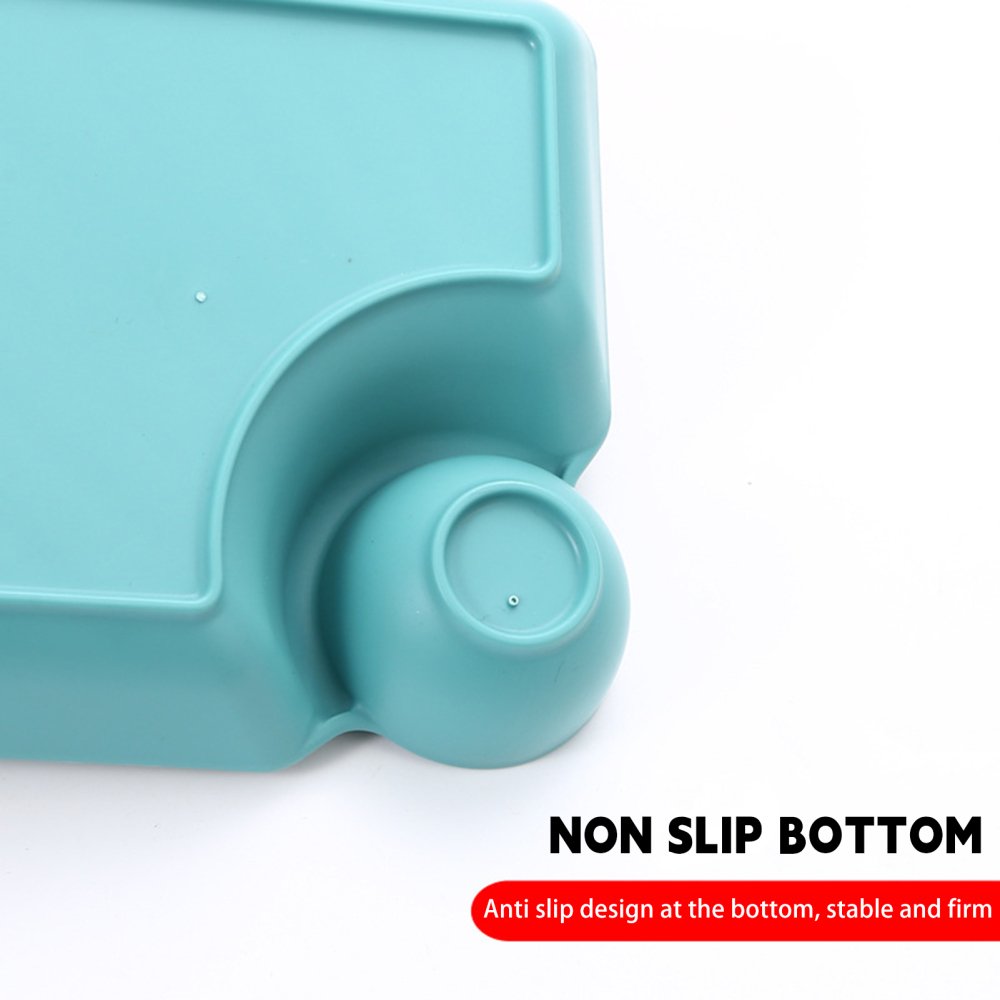 SQUARE SERVING PLATES WITH SAUCE DIVIDER 4 PCS