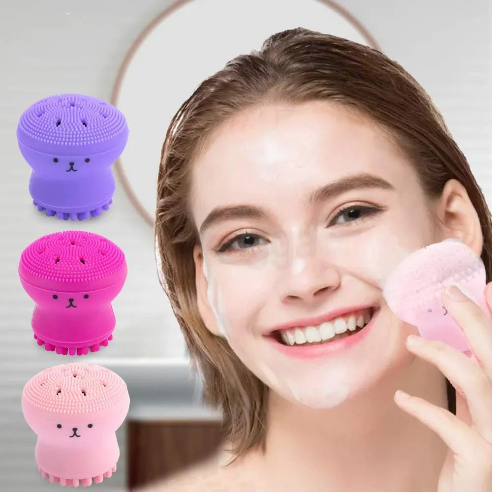 OCTOPUS SHAPED SILICONE FACIAL CLEANSING BRUSH