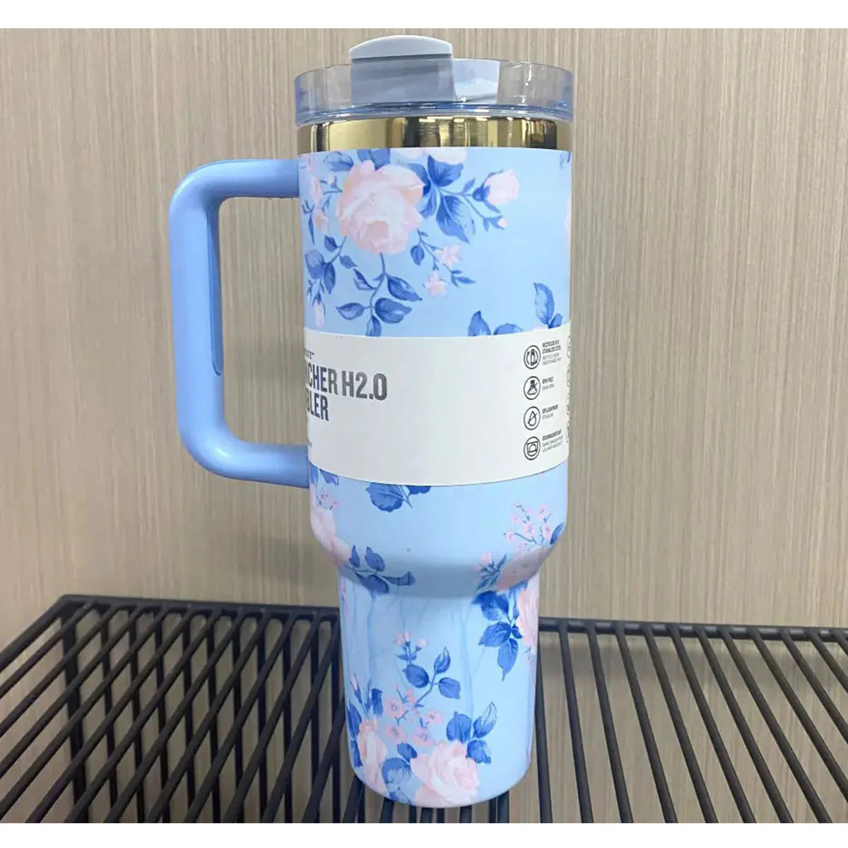 STAINLESS STEEL TUMBLER WITH STEEL STRAW