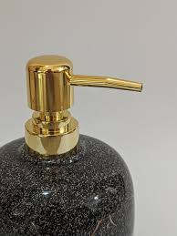 CERAMIC SOAP DISPENSERS WITH GOLD TONE PUMPS