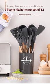 SILICON UTENCIL KITCHEN WARE SET (12PCS)