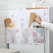 DUST PROOF FRIDGE COVER WITH STORAGE POCKETS