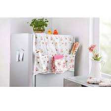 DUST PROOF FRIDGE COVER WITH STORAGE POCKETS