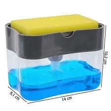 SOAP PUMP DISPENSER AND SPONGE CADDY (2-in 1)