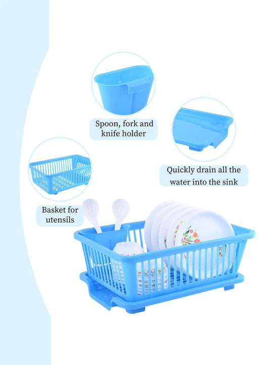 DURABLE PLASTIC KITCHEN RACK(3-in-1)